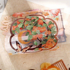 Nat Style Flower & Bird Stickers 3 Sheets Idle Garden Flowers Series