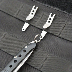 5pcs Stainless Steel Bag Belt Clip Outdoor Camping Hiking