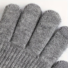 Alpaca Knit & Velvet Touch Screen Gloves for Winter Warmth