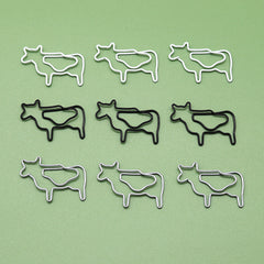 20pcs Animal Shape Cow Paper Clip School Office Accessory