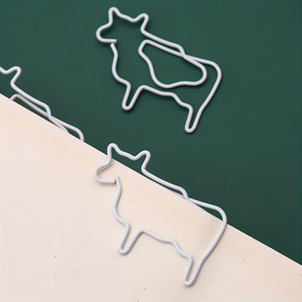 20pcs Animal Shape Cow Paper Clip School Office Accessory