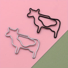 20pcs Animal Shape Cow Paper Clip School Office Accessory