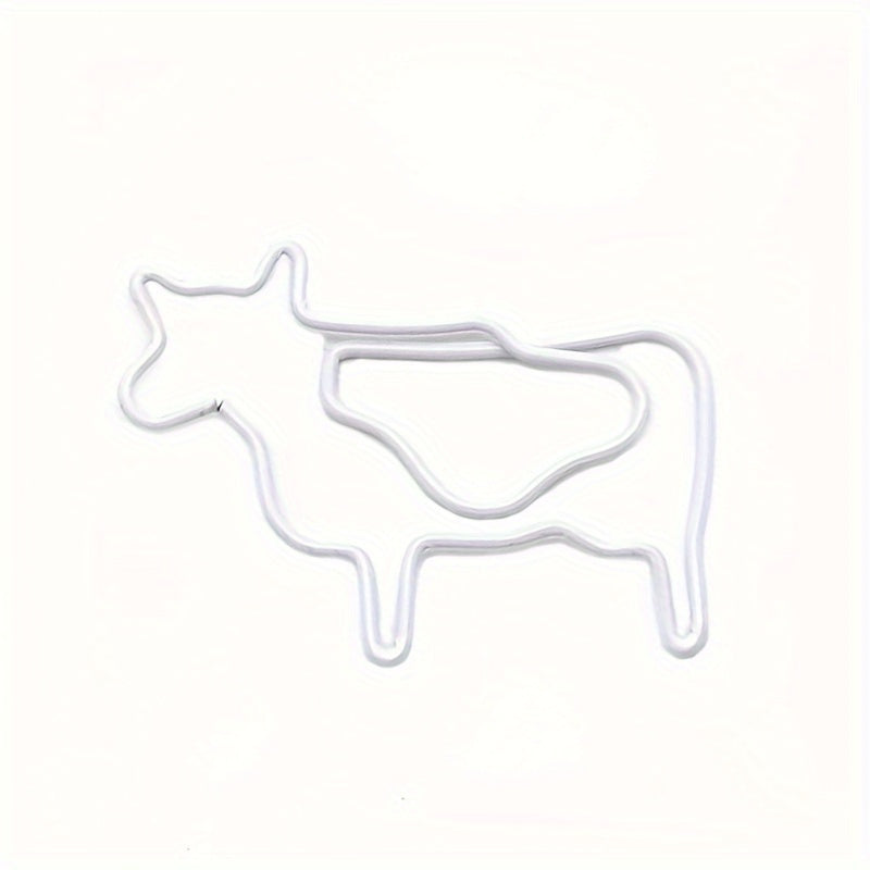 20pcs Animal Shape Cow Paper Clip School Office Accessory