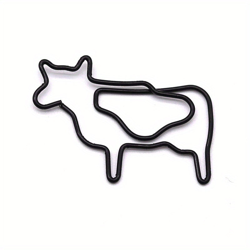 20pcs Animal Shape Cow Paper Clip School Office Accessory
