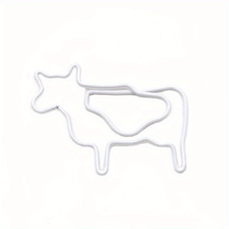 20pcs Animal Shape Cow Paper Clip School Office Accessory