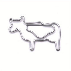 20pcs Animal Shape Cow Paper Clip School Office Accessory