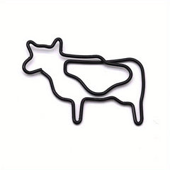 20pcs Animal Shape Cow Paper Clip School Office Accessory