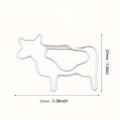 20pcs Animal Shape Cow Paper Clip School Office Accessory