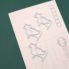 20pcs Animal Shape Cow Paper Clip School Office Accessory