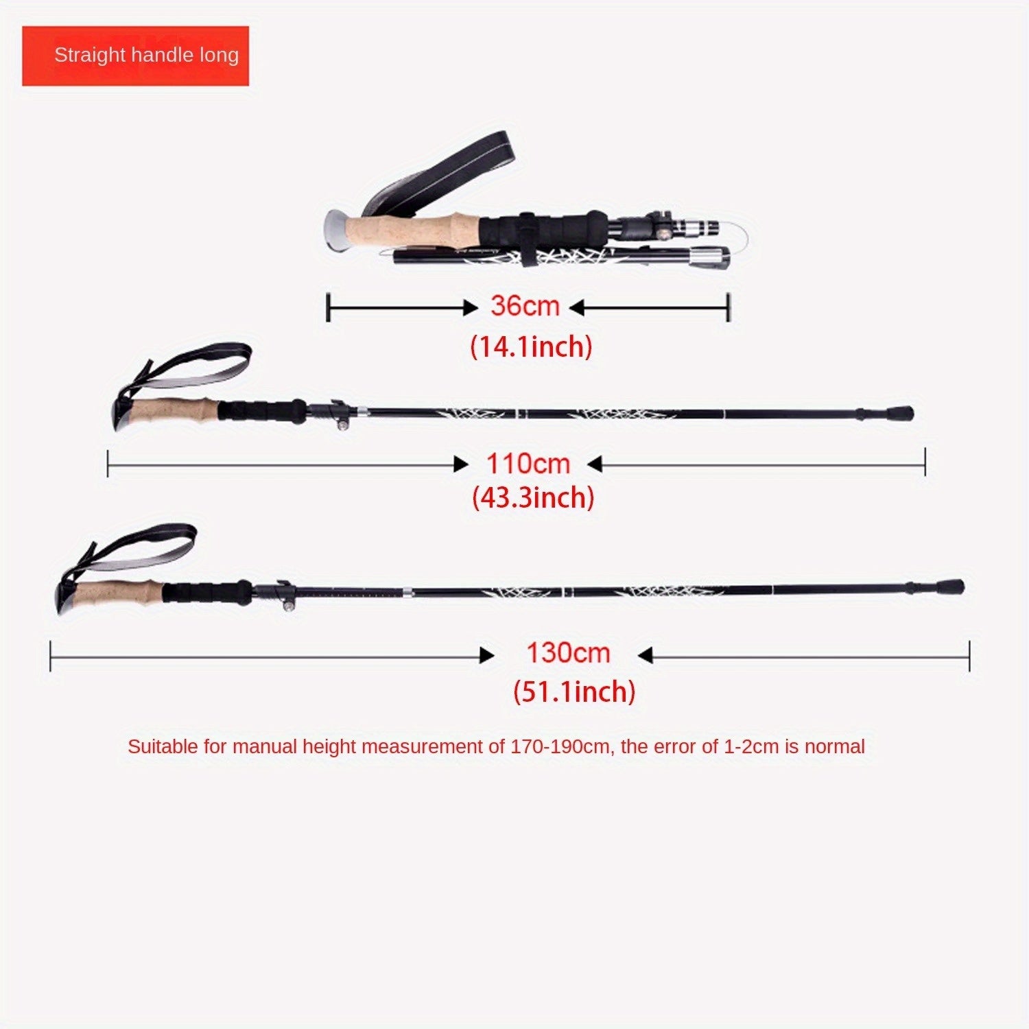 Aluminum Alloy Ultralight Trekking Pole for Outdoor Travel