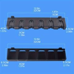 6 Rod Rack Fishing Pole Holder Wall mounted Organizer