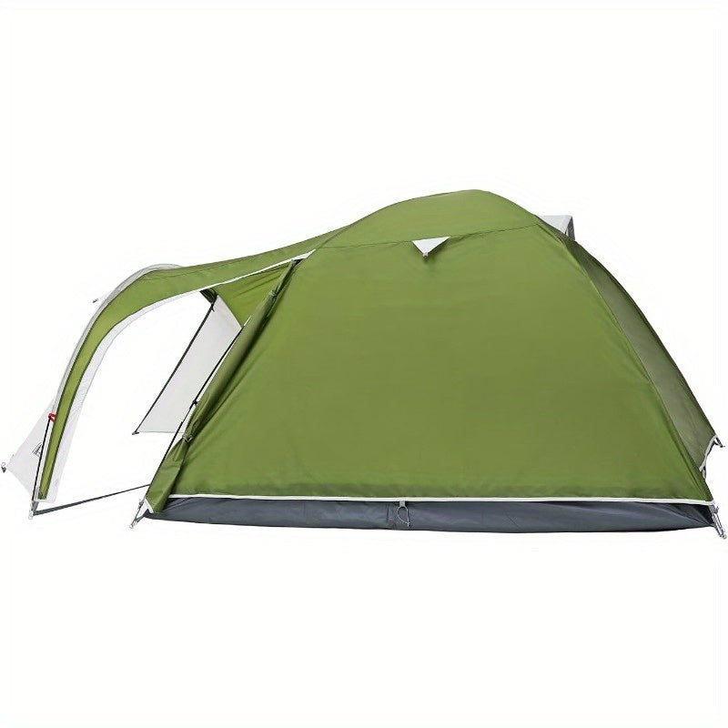 Double Layer 4 Person Camping Tent Waterproof Windproof with 2 Large Doors