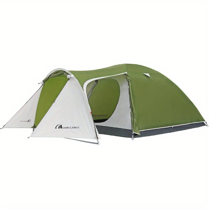Double Layer 4 Person Camping Tent Waterproof Windproof with 2 Large Doors