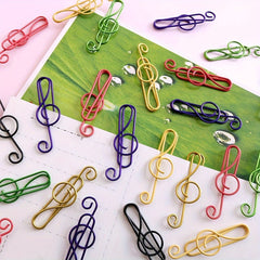 50pcs Music Note Paperclips for School and Office Use