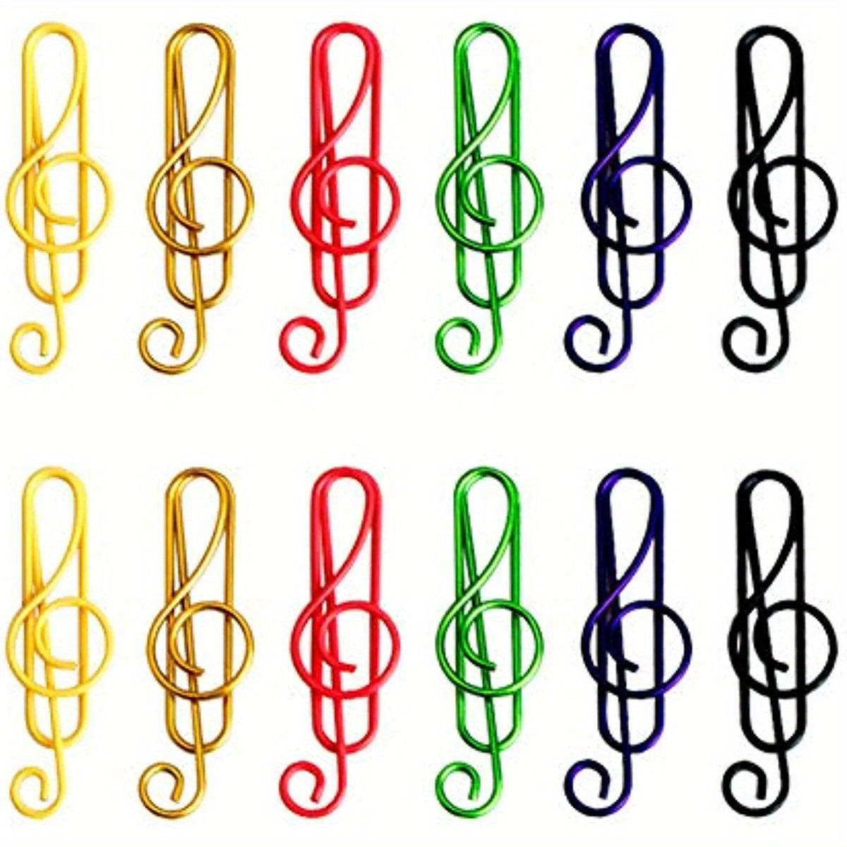 50pcs Music Note Paperclips for School and Office Use
