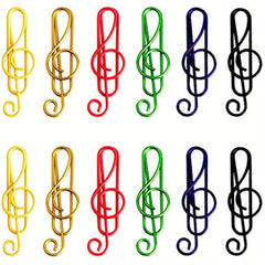 50pcs Music Note Paperclips for School and Office Use
