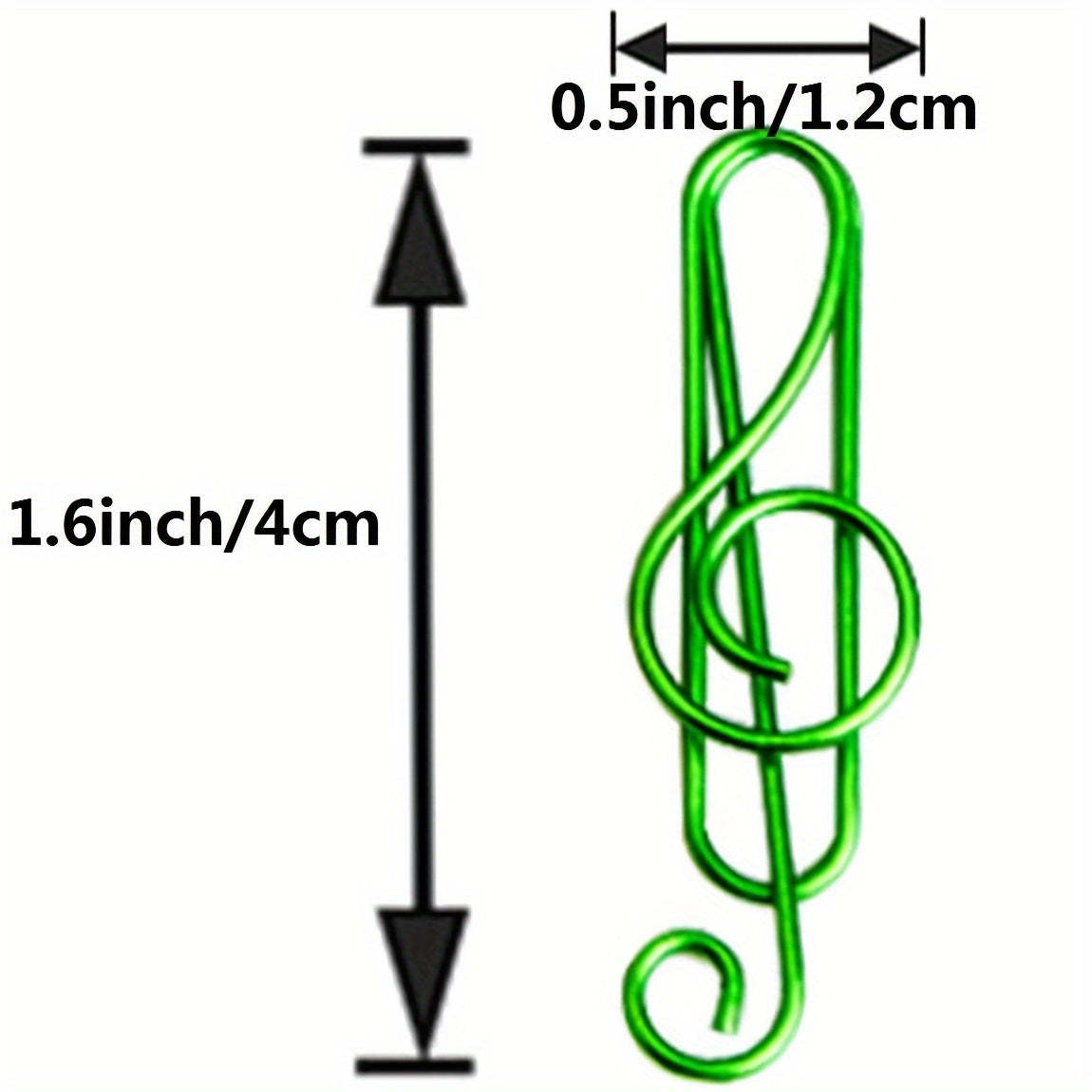 50pcs Music Note Paperclips for School and Office Use
