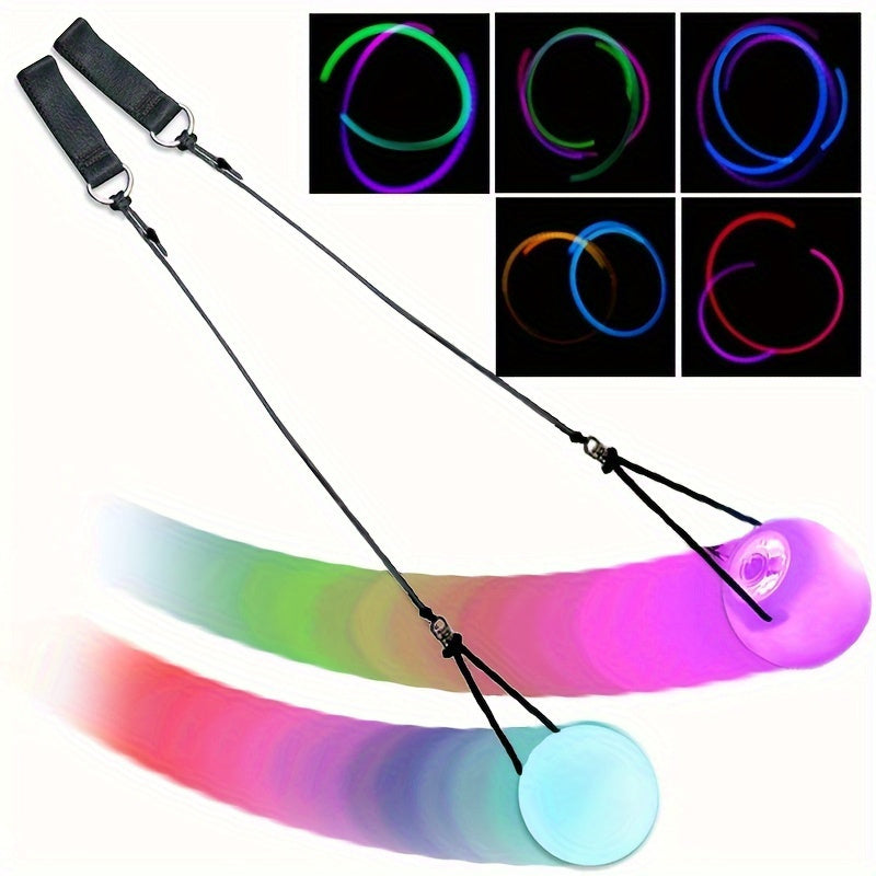 2pcs LED Swing Balls Changing Lights Juggling Toy Fitness Novelty Fun