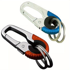 3pcs Stainless Steel Keychain Hook Buckle Carabiner Climbing Tool Fishing Keyrin