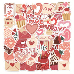 58pcs Love Stickers Vinyl Decals for Laptops Water Bottles Phone Cases