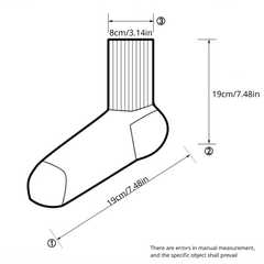 3 Pairs Men's Striped Crew Socks Breathable Comfy Casual Unisex Socks