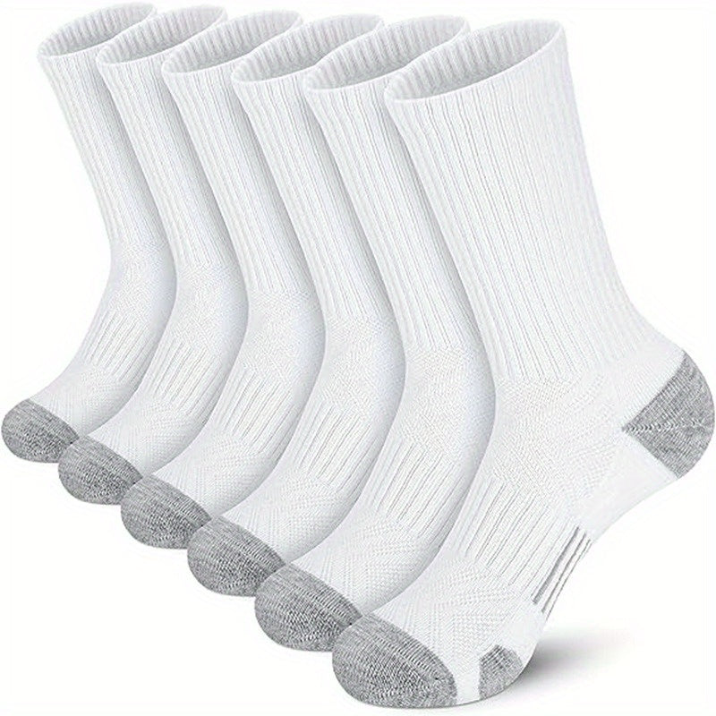 Men's Mid Crew Sport Socks: Breathable, Sweat Absorbing, Comfy
