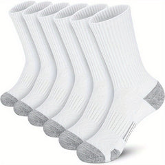 Men's Mid Crew Sport Socks: Breathable, Sweat Absorbing, Comfy