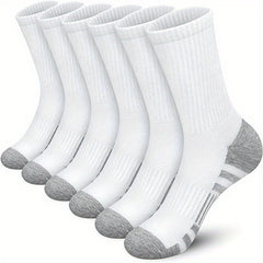 Men's Mid Crew Sport Socks: Breathable, Sweat Absorbing, Comfy