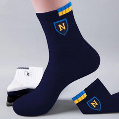 5 Pairs Men's Crew Socks Breathable Casual Unisex Socks All Seasons
