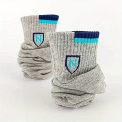 5 Pairs Men's Crew Socks Breathable Casual Unisex Socks All Seasons
