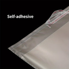 600pcs 9-13in Adhesive Self-adhesive Bag Transparent Clothing Packaging Bag