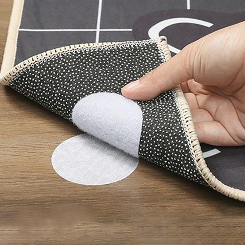 10pcs Non Slip Rug & Sofa Stickers Adhesive Hook & Loop Floor Stickers