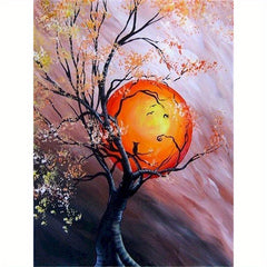 Tree And Moon Paint By Number Kits On Canvas