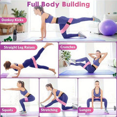 3pcs Yoga Exercise Resistance Band Elastic Fitness Stretching Band