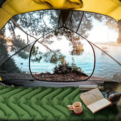 Ultralight Inflatable Mattress Sleeping Pad with Pillows for Camping