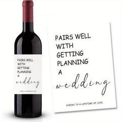 2pcs Engagement Wine Labels Wedding Planning Gift