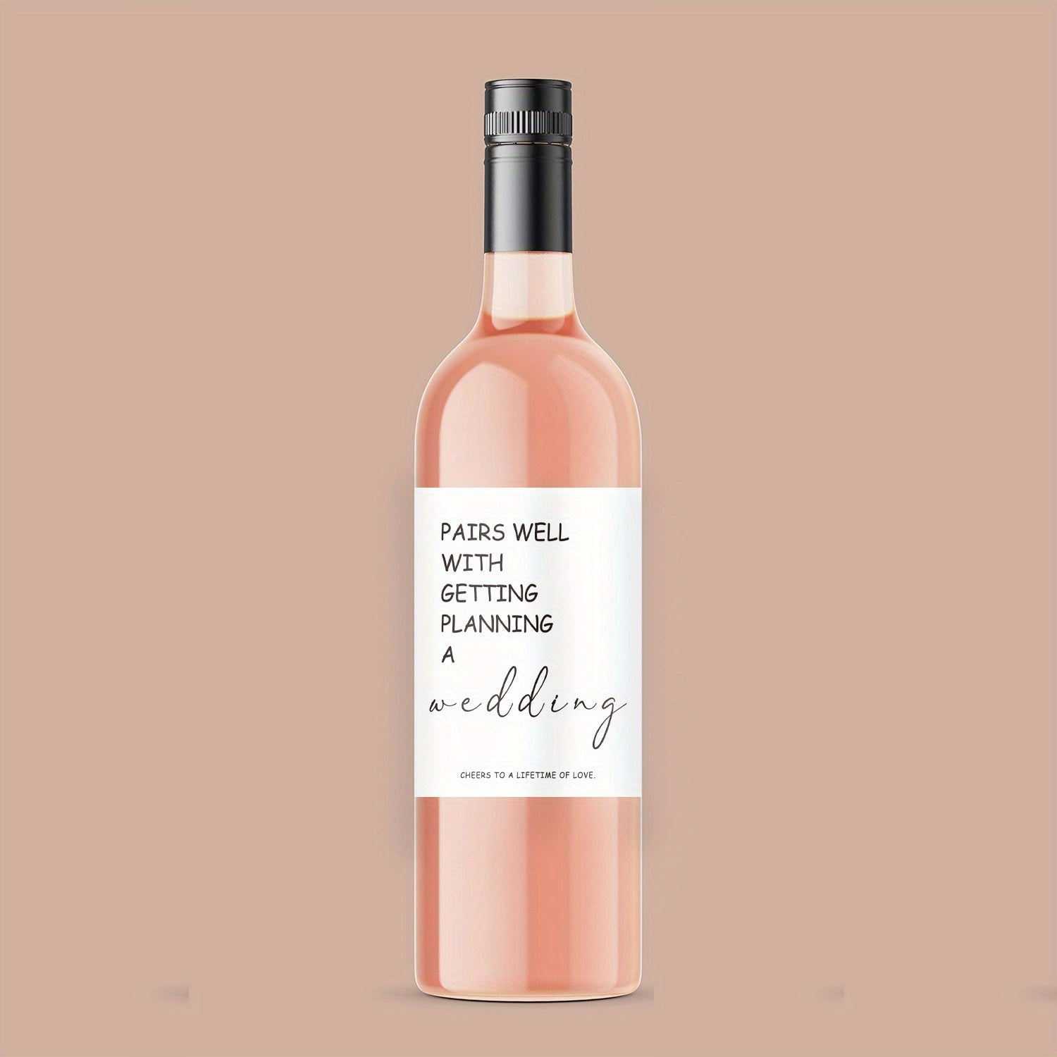 2pcs Engagement Wine Labels Wedding Planning Gift