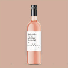 2pcs Engagement Wine Labels Wedding Planning Gift