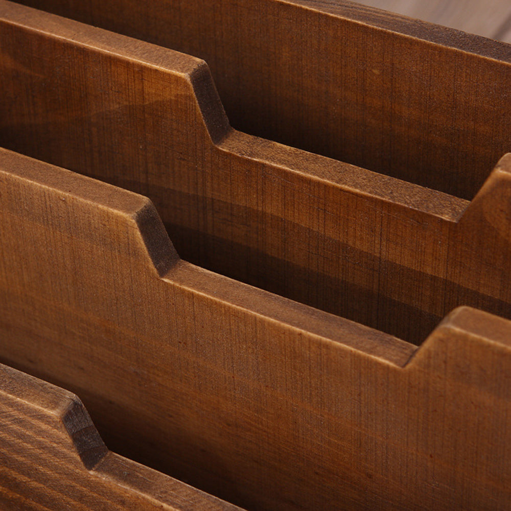 Wooden Retro Desktop Drawer Storage Box