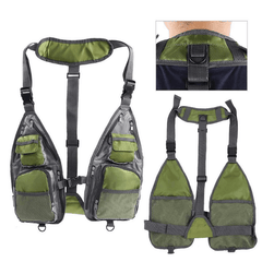 Waterproof Fishing Vest 600D Oxford Cloth Multiple Pockets Tool Holders