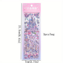 Embossed Hot Sticker Bag Dream Castle Series Retro Guka Material