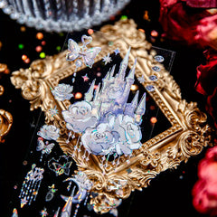 Embossed Hot Sticker Bag Dream Castle Series Retro Guka Material
