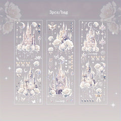 Embossed Hot Sticker Bag Dream Castle Series Retro Guka Material