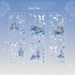 Embossed Hot Sticker Bag Dream Castle Series Retro Guka Material