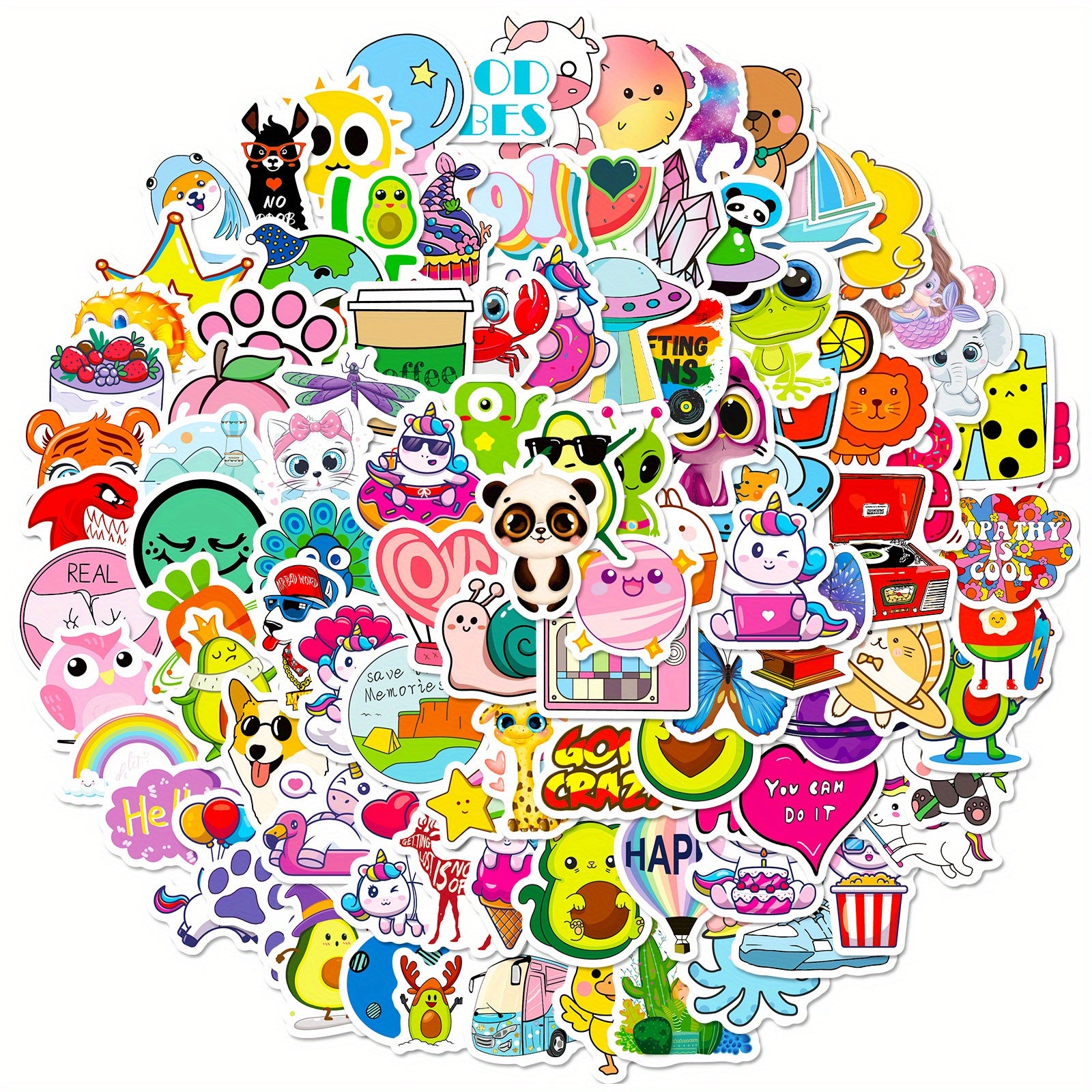 100pcs Hello Waterproof Doodle Sticker For Devices & Accessories