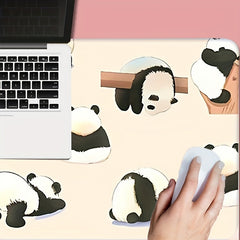 Cartoon Panda Large Mouse Pad for Computer Boys and Girls