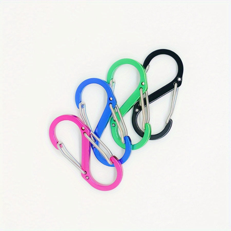 8 Aluminum S Hooks for Climbing & Backpacking Keychain Connection Buckle