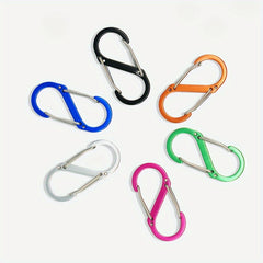 8 Aluminum S Hooks for Climbing & Backpacking Keychain Connection Buckle