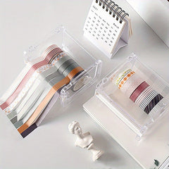 Tape Cutter Holder Transparent Tape Dispenser School Supplies