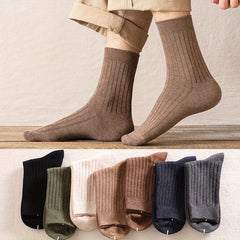5 Pairs Men's Solid Crew Socks Breathable Casual Unisex Outdoor All Seasons